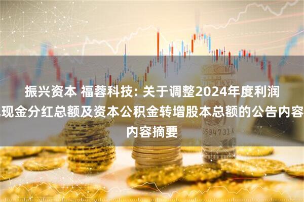 振兴资本 福蓉科技: 关于调整2024年度利润分配现金分红总额及资本公积金转增股本总额的公告内容摘要